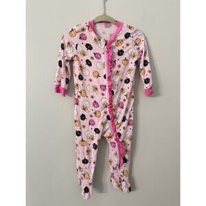 Milkberry Baby Halloween Pumpkin GhostRuffle Zipper Footie Pajamas 3-6M